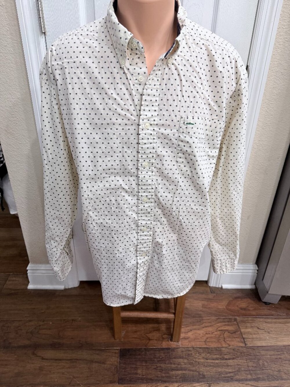 Tommy Hilfiger Mens XL Star Print Button Down Shirt Americana 100% Cotton